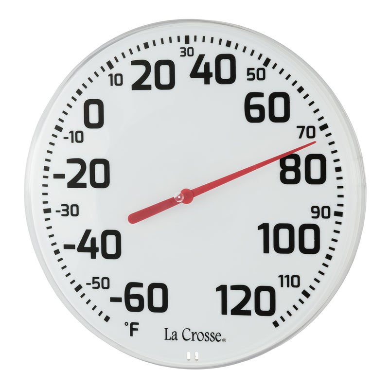 La Crosse Technology La Crosse 104-1522 8" Round Analog Dial Thermometer, White - Image 2